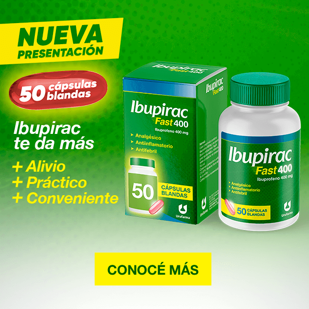 Urufarma | IBUPIRAC FAST 400 - 50 cápsulas